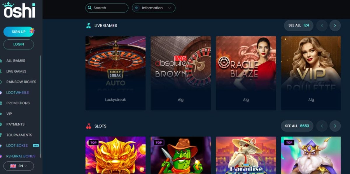 Oshi Casino - C$6,000 daily payouts image 3